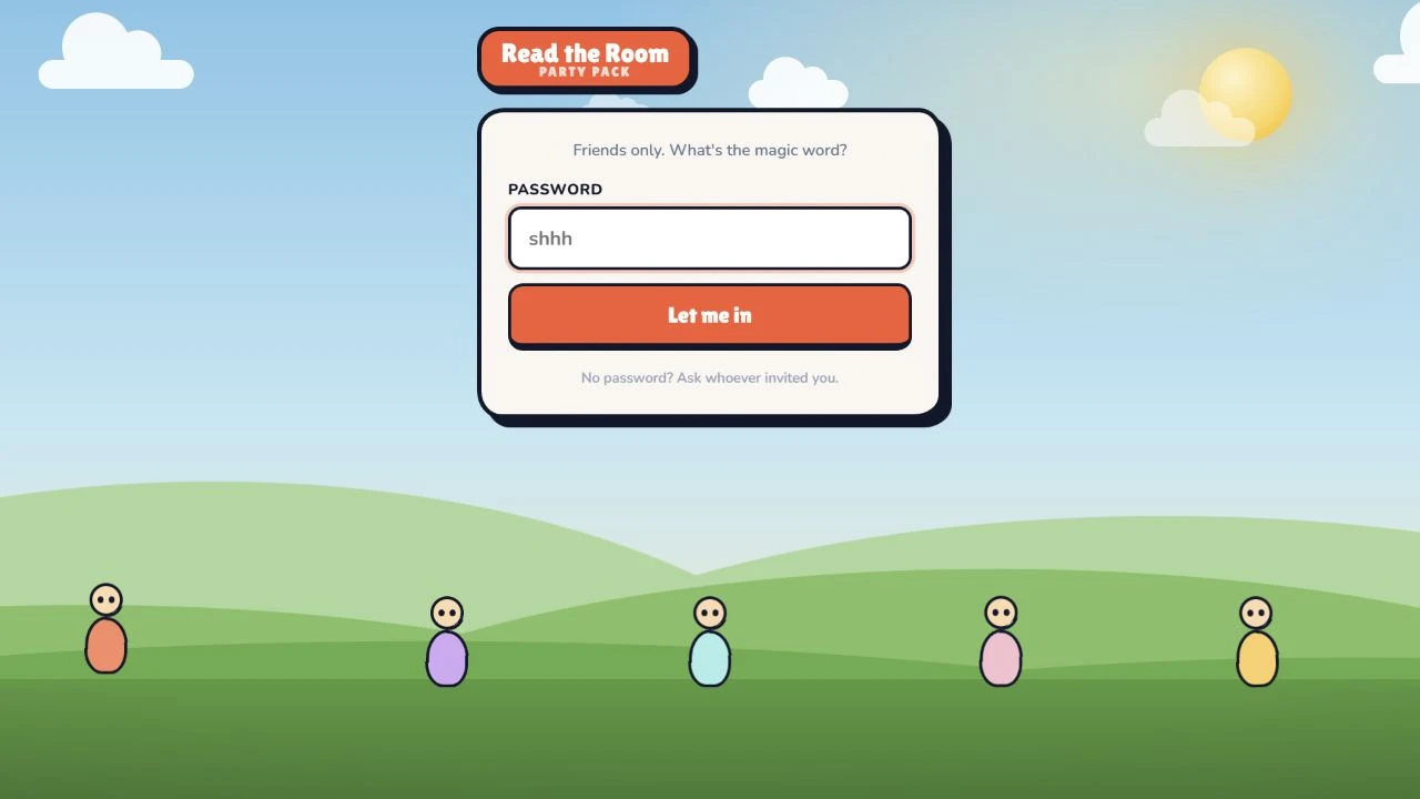 Read the Room party pack landing page